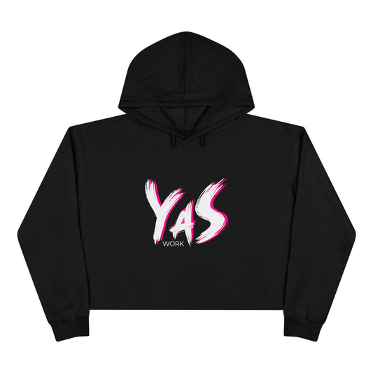 "YAS Work" Crop Hoodie