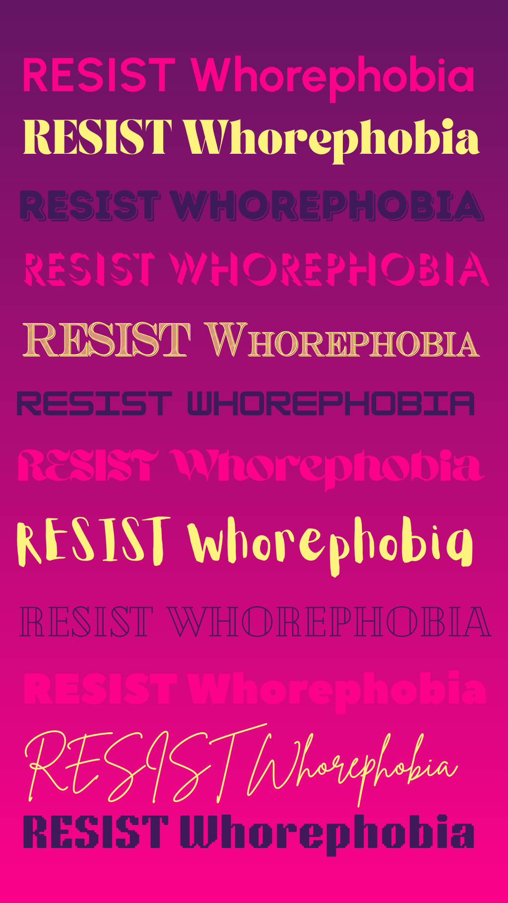 RESIST the Phobia (for phone screen)