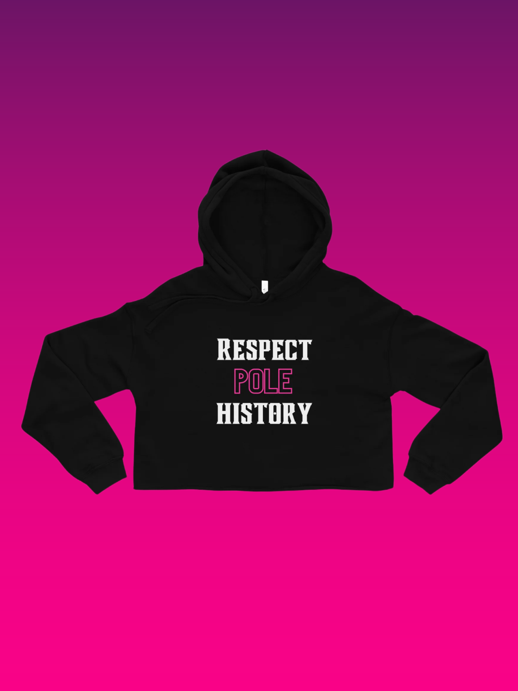 Respect Pole History Cropped Hoodie
