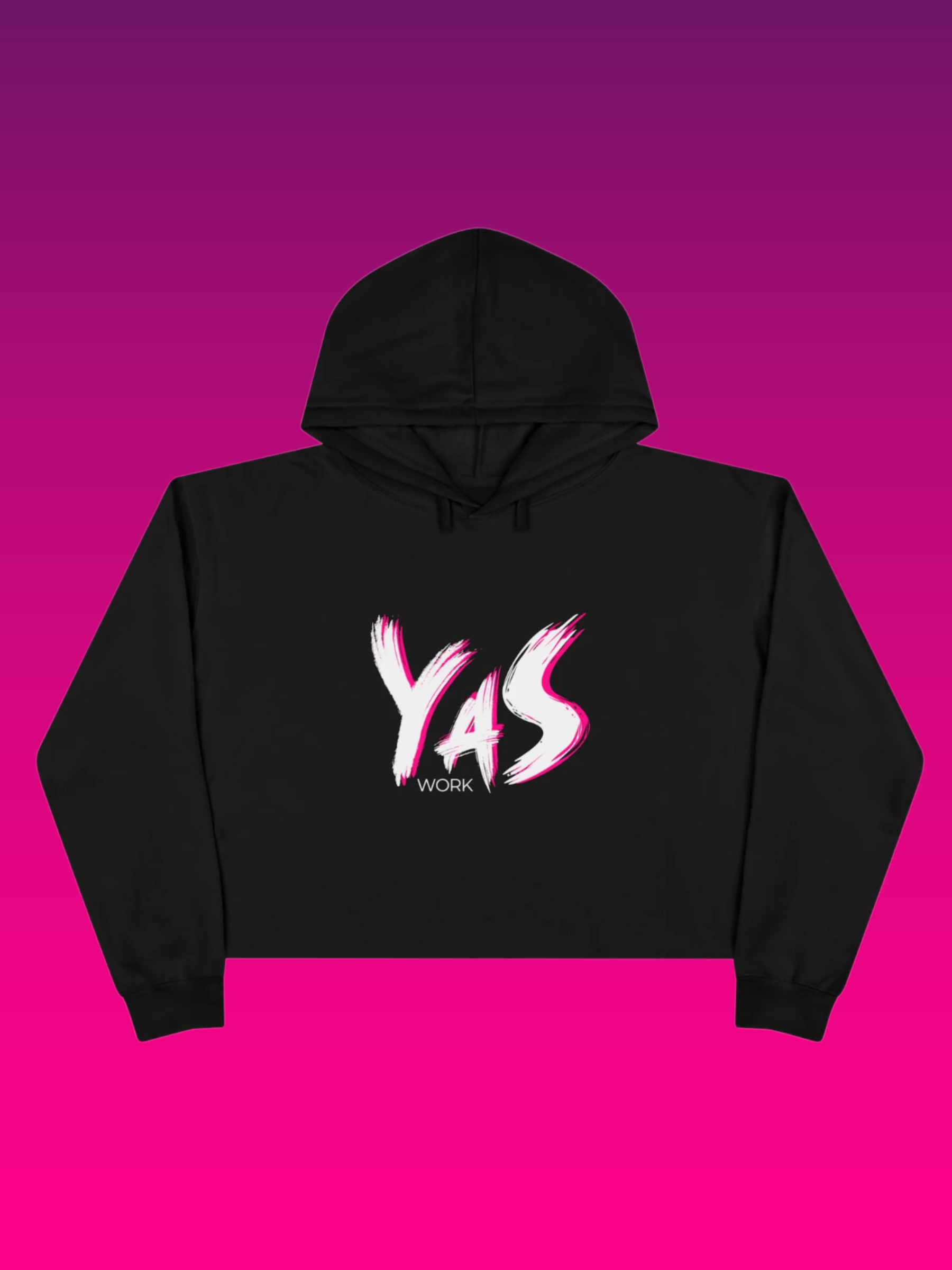 "YAS Work" Crop Hoodie