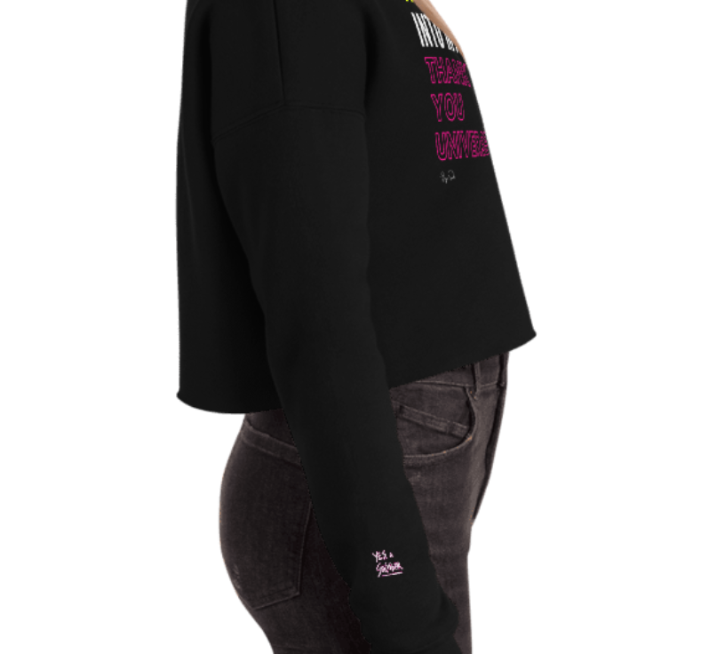 Onyx Sachi Quote "Thank You Universe" Crop Sweatshirt Episode #45